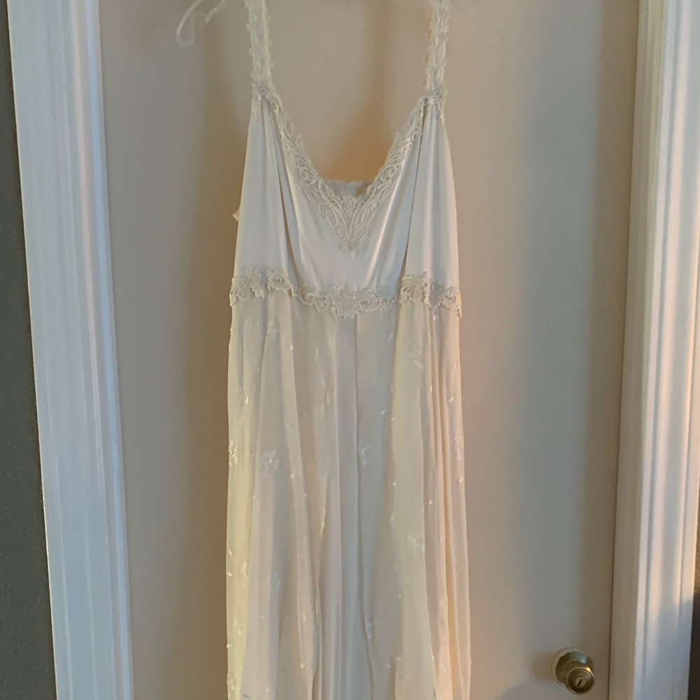 custom cream wedding or prom dress